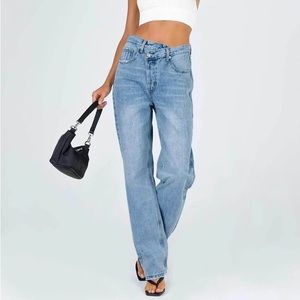 👖✨PRINCESS POLLY HOLLY ASYMMETRIC JEANS